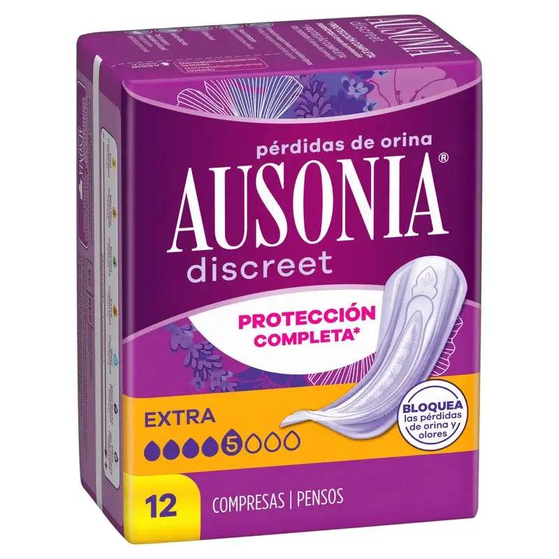 Ausonia Discreet Extra Urine Leakage Pads, 12 unidades