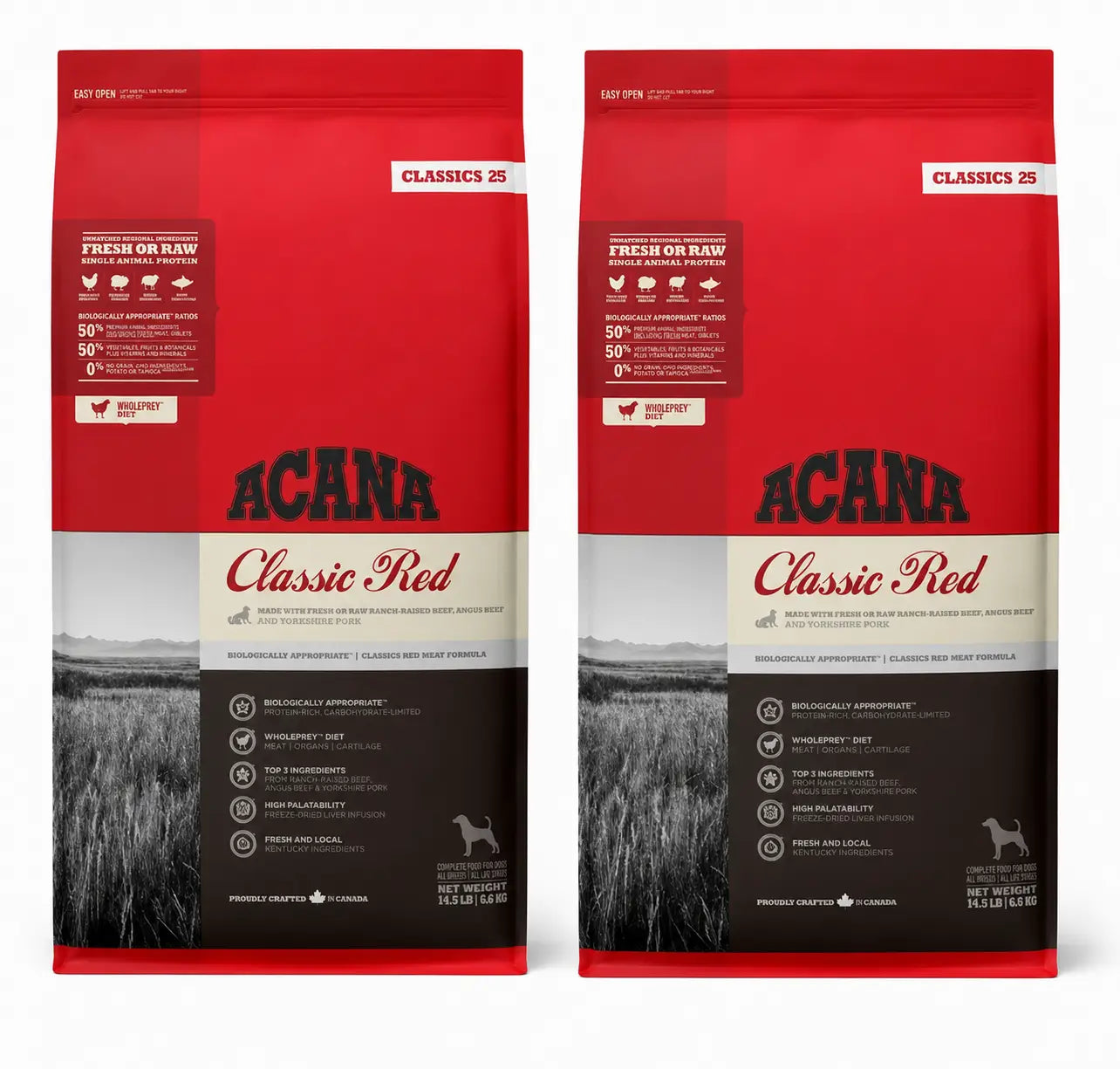Acana Canine Adult Classics Red 14,5 Kg Alimento para cães , embalagem 2