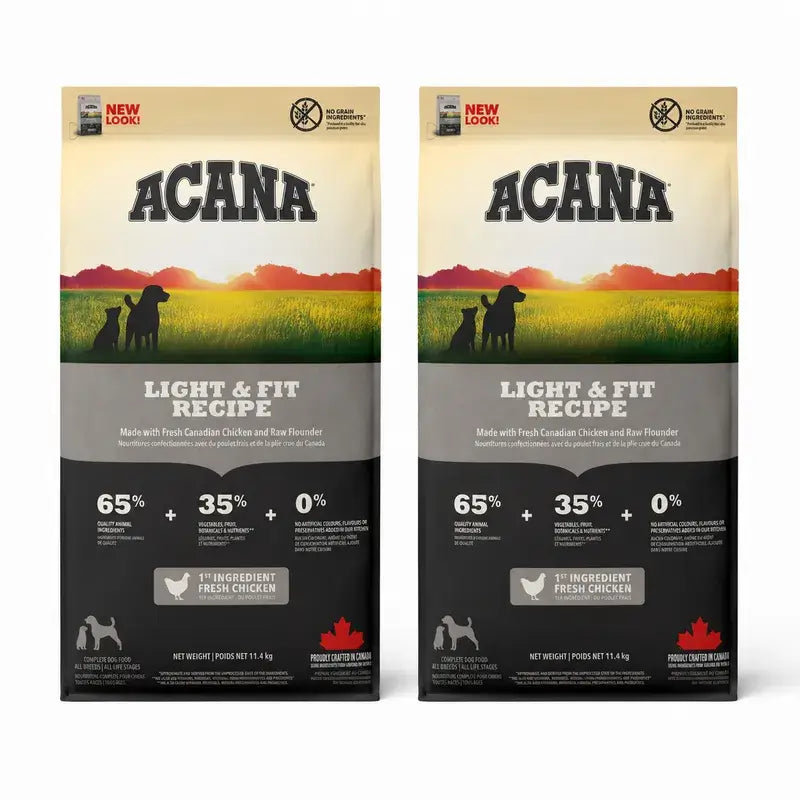 Acana Canine Adult Light 2 X 11,4 Kg Alimento para cães , embalagem 2