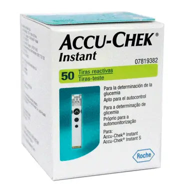 Accu-Chek Tiras de Teste Instantâneo de Glicemia 50 Unidades