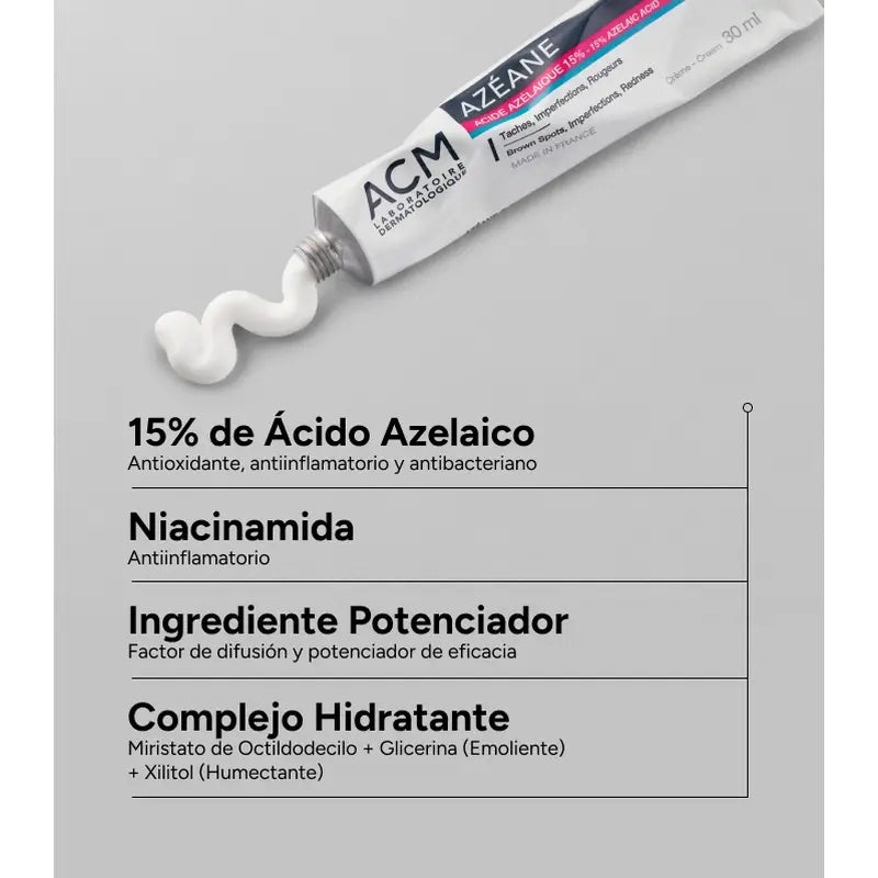 Acm Laboratoires Azeane Ácido Azelaico 15% Creme 30Ml.
