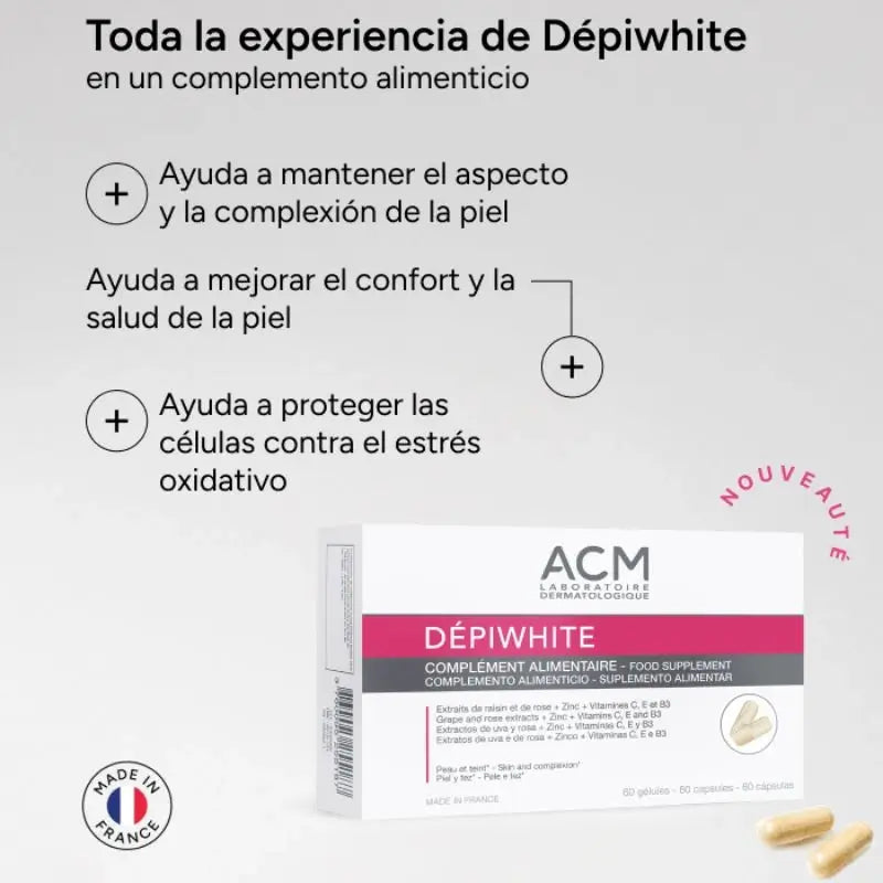 Acm Laboratoires Dépiwhite Suplemento Alimentar , 60 cápsulas