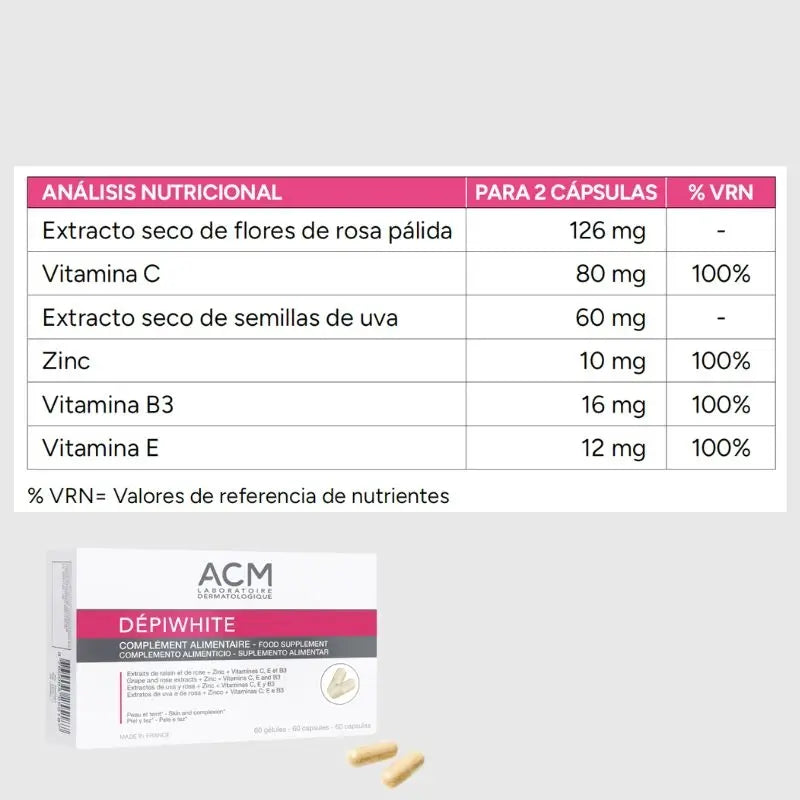 Acm Laboratoires Dépiwhite Suplemento Alimentar , 60 cápsulas