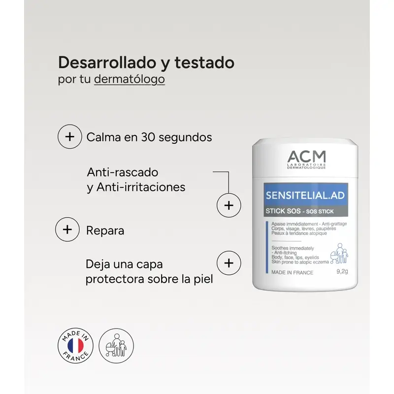 Acm Laboratoires Sensitelial.Ad Sos Stick Calmante, 9,2 gramas