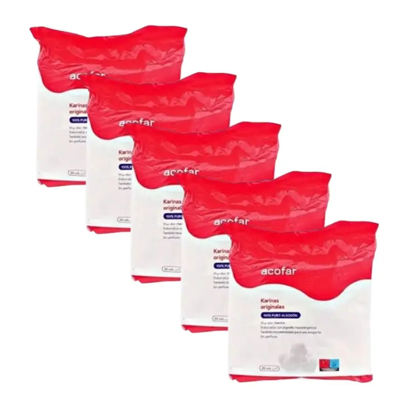 Acofar Karinas Almofadas Tocológicas de Algodão, 5x20 unidades