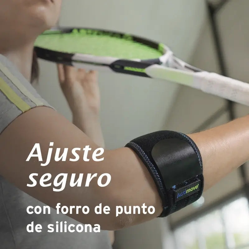 Actimove Correia de suporte de cotovelo ajustável, preto, tamanho universal