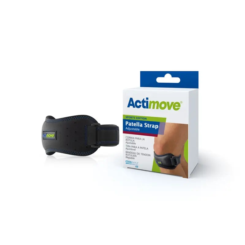 Actimove Correia Patellar Ajustável, Preto, Tamanho Universal