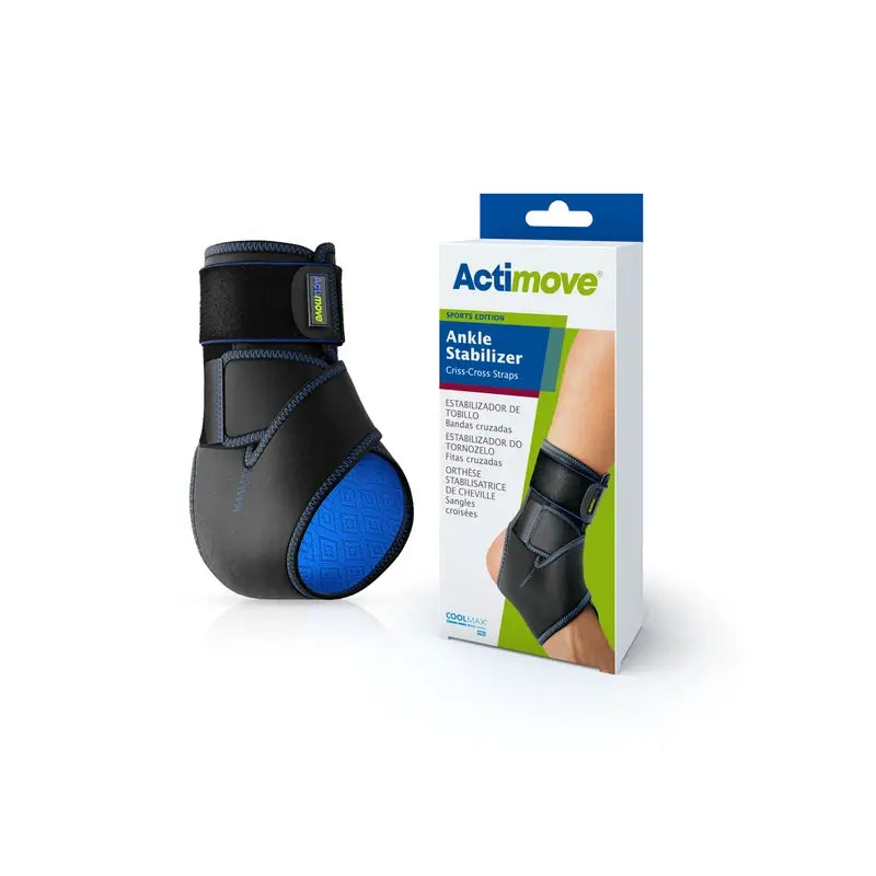 Actimove Ankle Stabilisation Brace With Cross Straps, Preto, Tamanho Universal