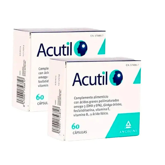 Acutil, Embalagem 2 x 60 cápsulas