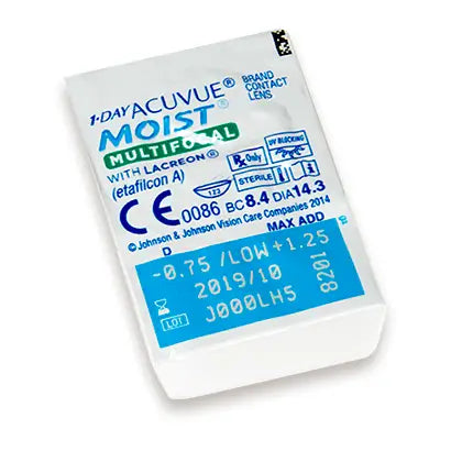 Acuvue 1 Day Moist Daily Multifocal Lenses , 30 unidades - -8.50, 8.4, Alta, 14.30