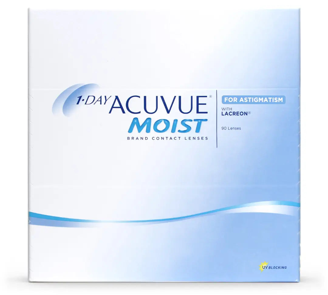 Acuvue 1 Day Moist Daily Toric Lenses , 90 unidades