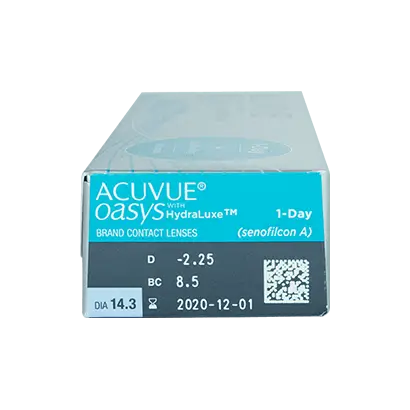 Acuvue 1 Day Oasys Com Lentes Diárias Hydraluxe , 30 unidades - +1.25, 8.5, 14.30