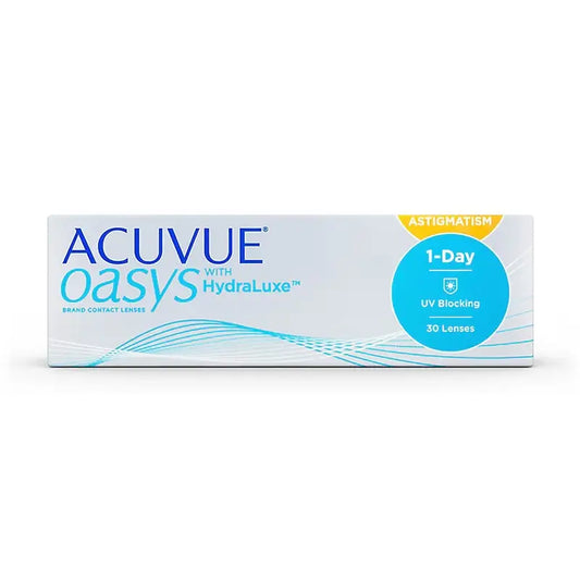 Acuvue Oasys 1 Day With Hydraluxe Daily Toric Lenses , 30 unidades
