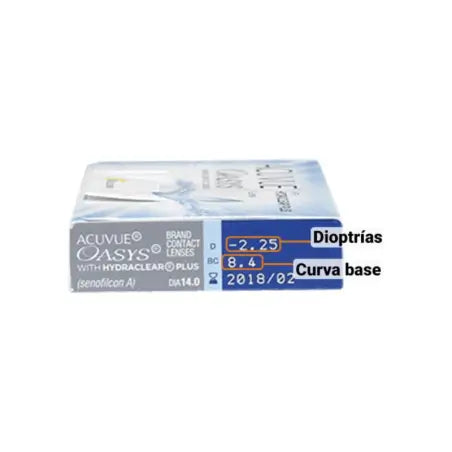 Acuvue Oasys Lentes Bi-Semanais, 6 Unidades - -4.25, 8.4