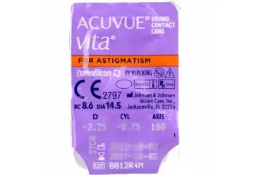Acuvue Vita Monthly Toric Lenses , 6 unidades - +0.00, -2.25, 110, 8.6, 14.50