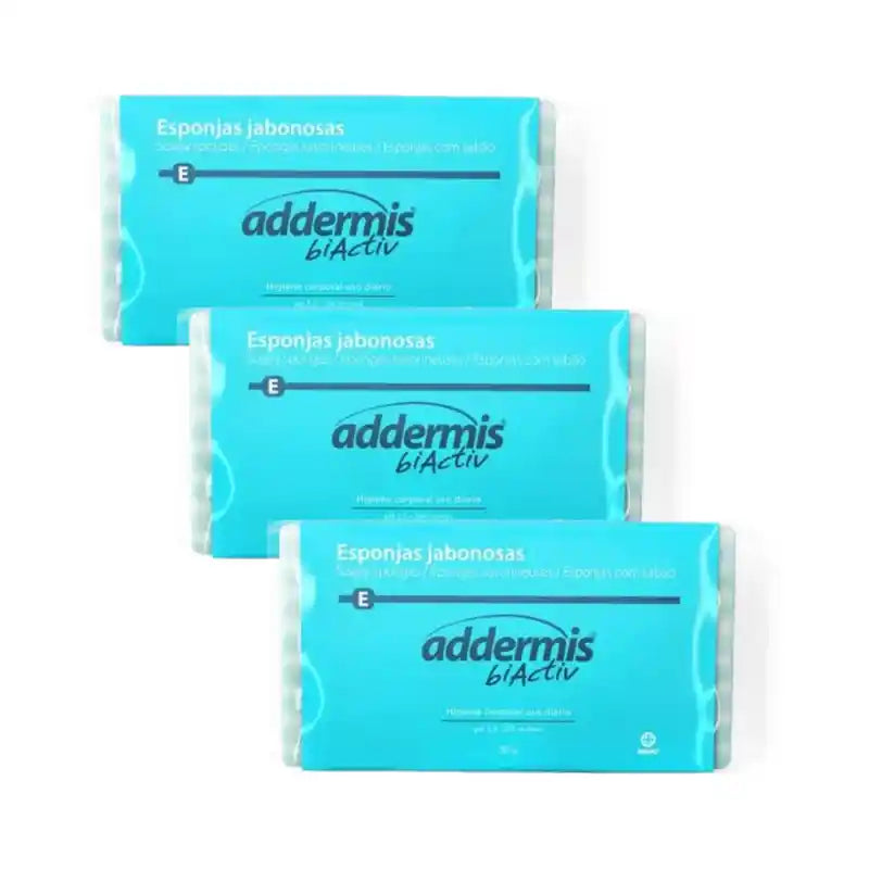 Addermis Biactiv Esponja de Limpeza Diária , 3X20 Unidades