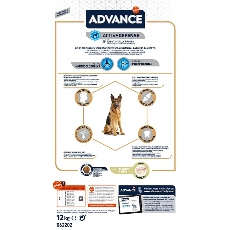 Advance Canine Adult German Shepherd 12Kg, pienso para perros