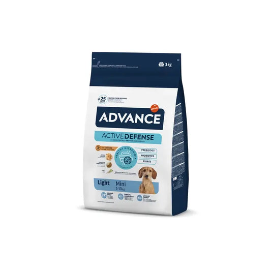 Advance Canine Adult Light Mini Chicken 3kg, comida para cães