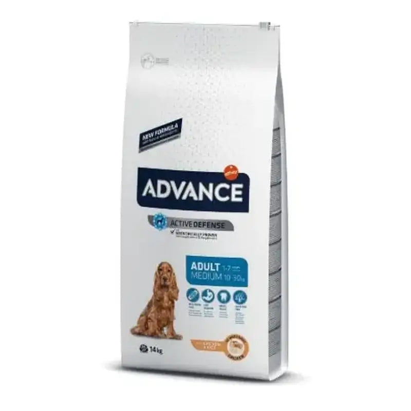 Advance Canine Adult Medium Chicken Rice 14kg, comida de cão para cães