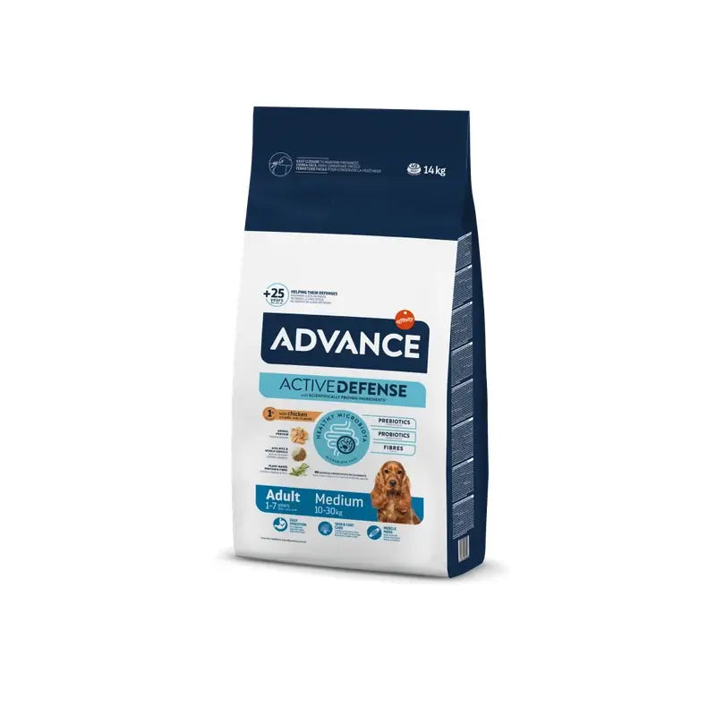 Advance Canine Adult Medium Chicken Rice 14kg, comida de cão para cães