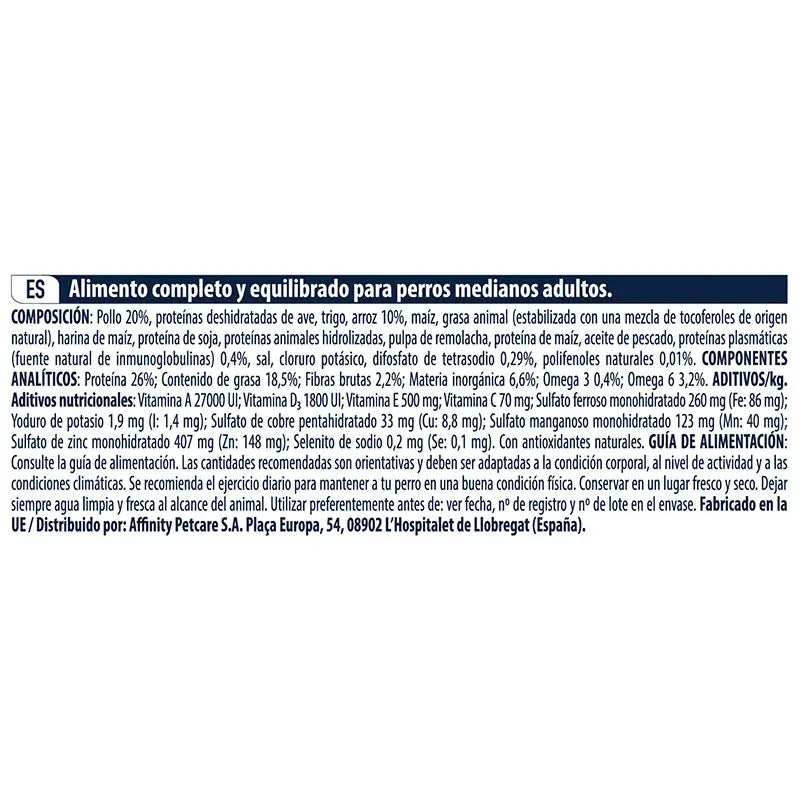 Advance Canine Adult Medium Chicken Rice 14kg, comida de cão para cães