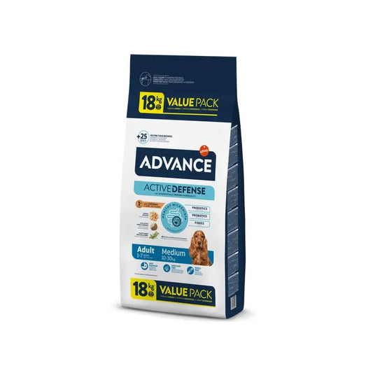 Advance Canine Adult Medium Chicken Rice 18Kg, comida para cães