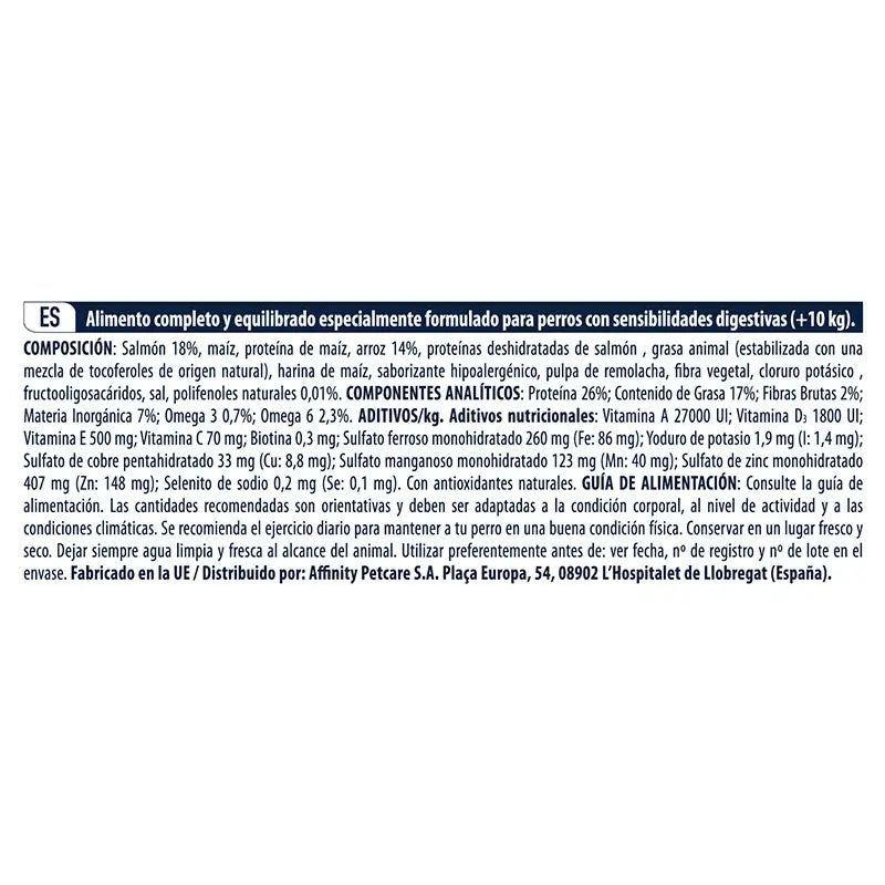 Advance Canine Adult Sensitive Salmon Arroz 12Kg, pienso para perros