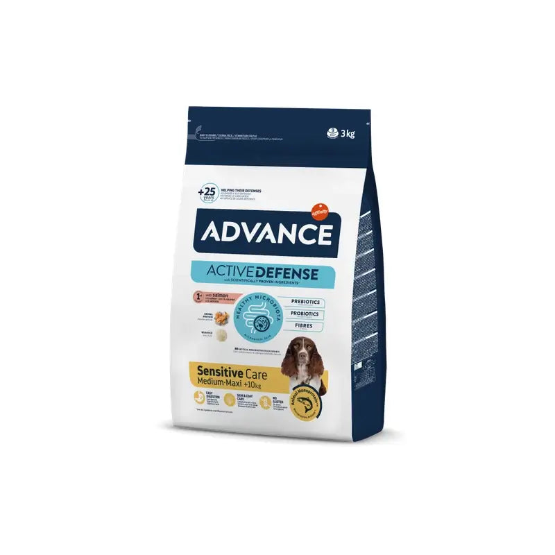 Advance Canine Adult Sensitive Salmon Rice 3Kg, alimento para cães