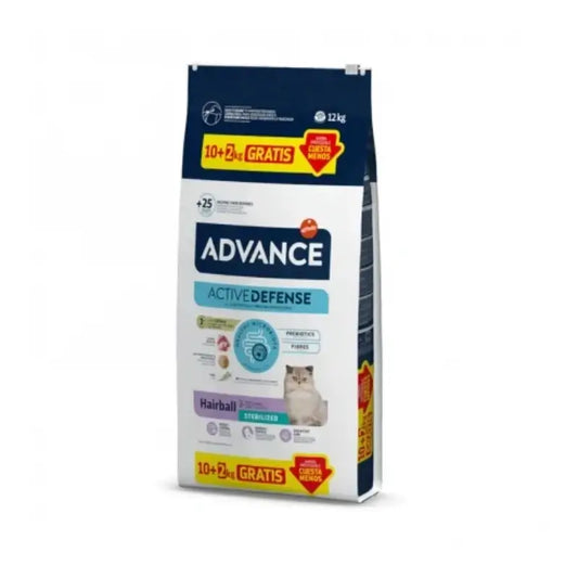 Alimento para gatos Advance Adult não esterilizado com frango, 10+2 kg
