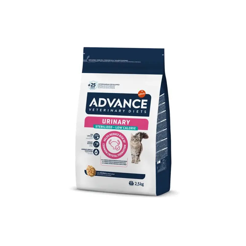 Avanço de Vet Feline Feline Esterilizada Urinária Baixa 2,5 kg