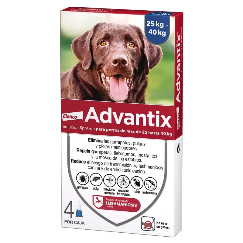 Advantix Antiparasitic Pipettes For Dogs +25 Kg 4pcs x 4 ml