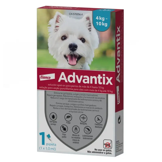 Advantix Dog Deworming Pipeta 4-10Kg, 1Ml