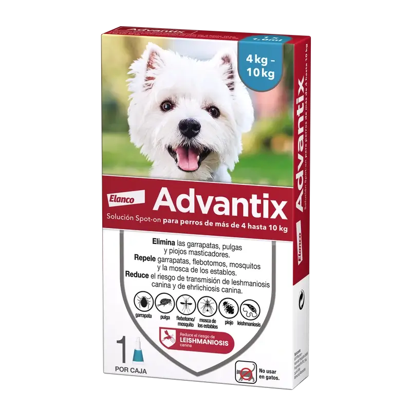 Advantix Dog Deworming Pipeta 4-10Kg, 1Ml