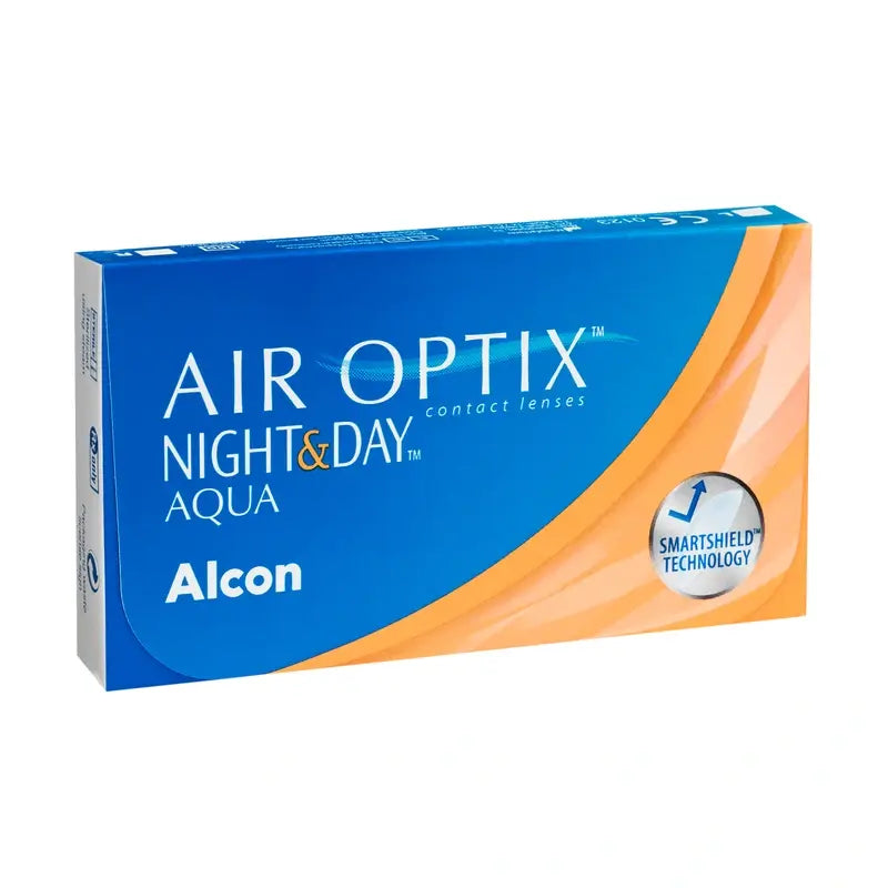 Air Optix Night&Day Aqua Spherical Lentes de Contacto Mensais, 6 unidades - -10.00, 8.6, 13.8