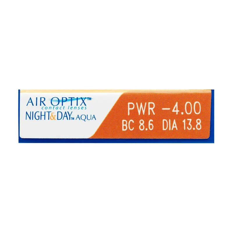 Air Optix Night&Day Aqua Spherical Lentes de Contacto Mensais, 6 unidades - -0.00, 8.6, 13.8