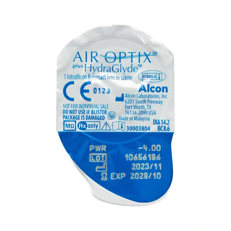Air Optix Plus Hydraglade Lentes de Contacto Esféricas Mensais, 3 unidades - -0.25, 8.6, 14.2