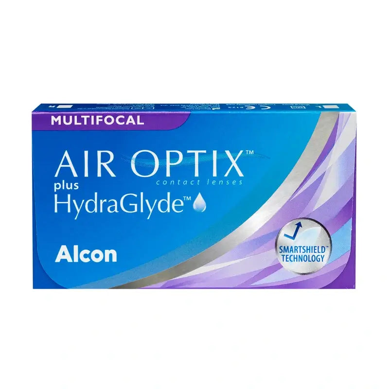 Air Optix Plus HydraGlyde Lentes Multifocais Mensais, 3 unidades - +4.50, 8.6, Baixa, 14.2
