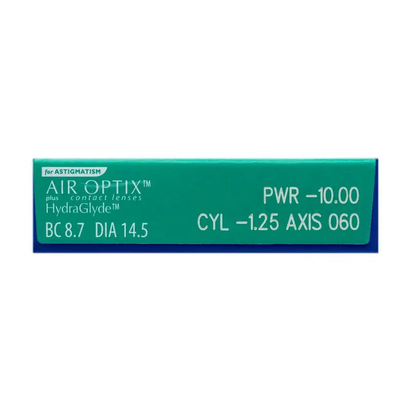 Air Optix Plus HydraGlyde Lentes Toric Mensais , 6 unidades - -3.50, -2.25, 170, 8.7, 14.50