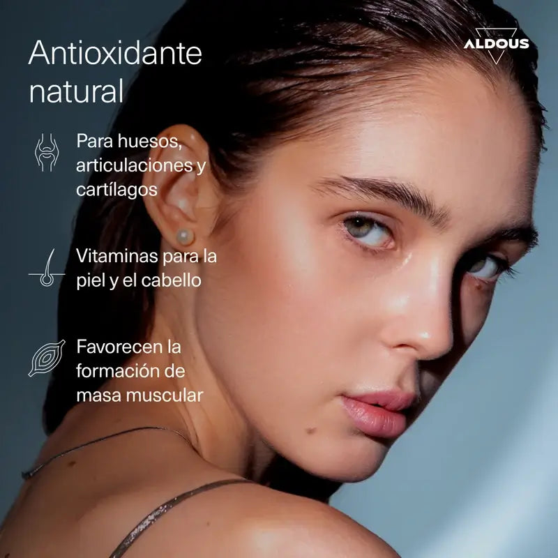Aldous Bio Ácido Hialurónico com Colagénio, Vitaminas e Minerais, 120 cápsulas