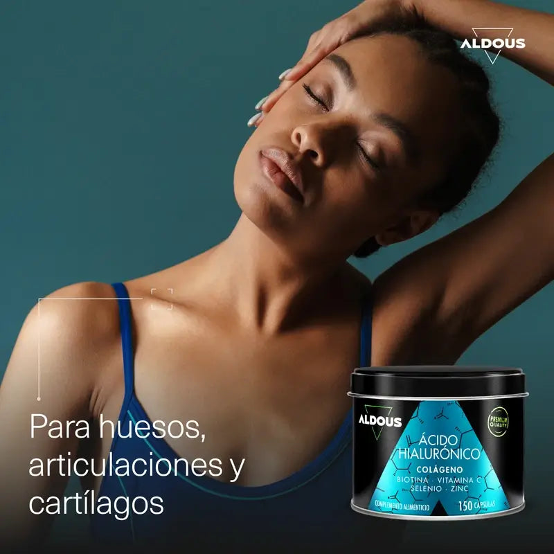 Aldous Bio Ácido Hialurónico com Colagénio, Vitaminas e Minerais, 120 cápsulas