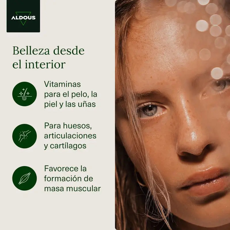 Aldous Bio Ácido Hialurónico com Colagénio, Vitaminas e Minerais, 120 cápsulas