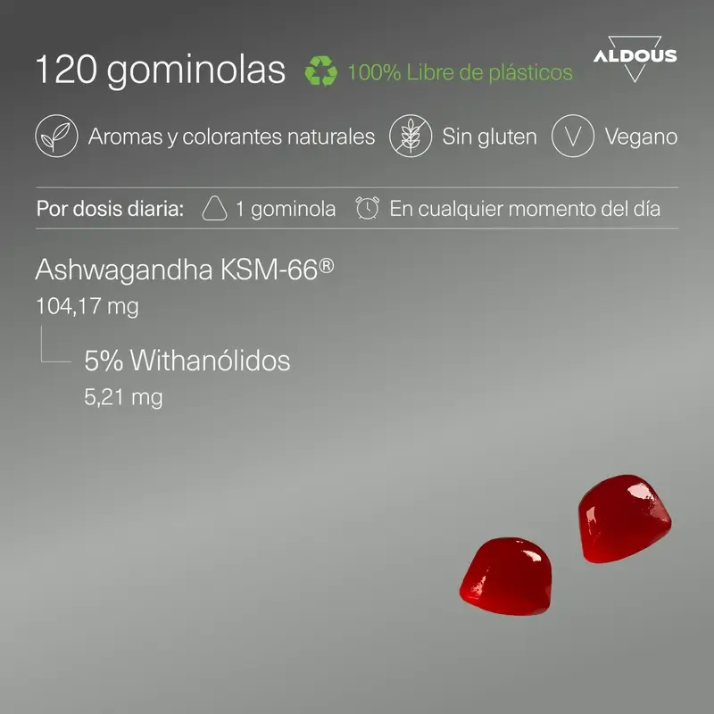 Aldous Bio Ashwagandha Ksm-66 , 120 gomas