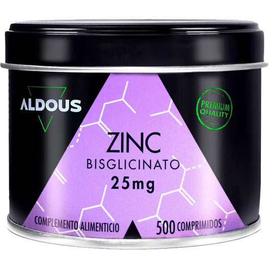Aldous Bio Bisglicinato de Zinco 25 Mg, 500 comprimidos