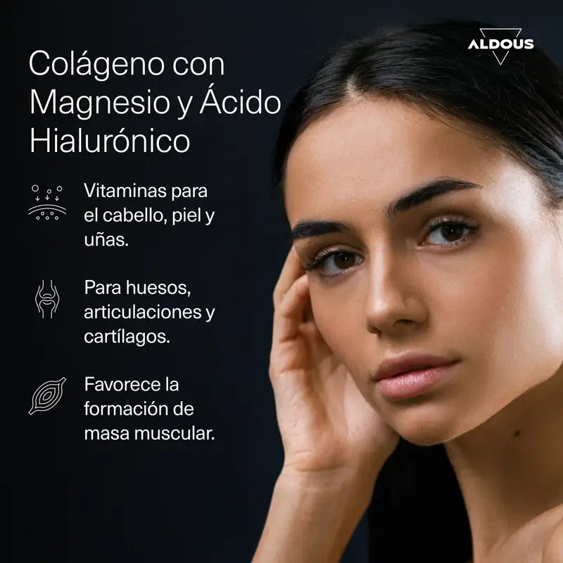 Aldous Bio Colagénio Hidrolisado com Ácido Hialurónico, Coenzima Q10, Zinco e Vitaminas, 120 gomas