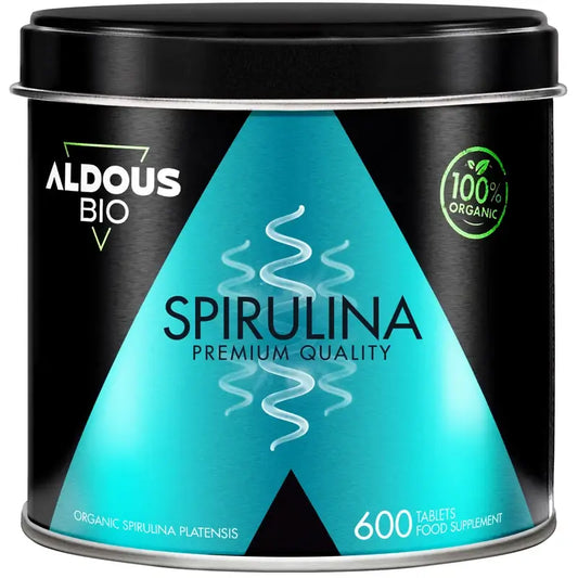 Aldous Bio Premium Spirulina Orgânica, 600 unidades