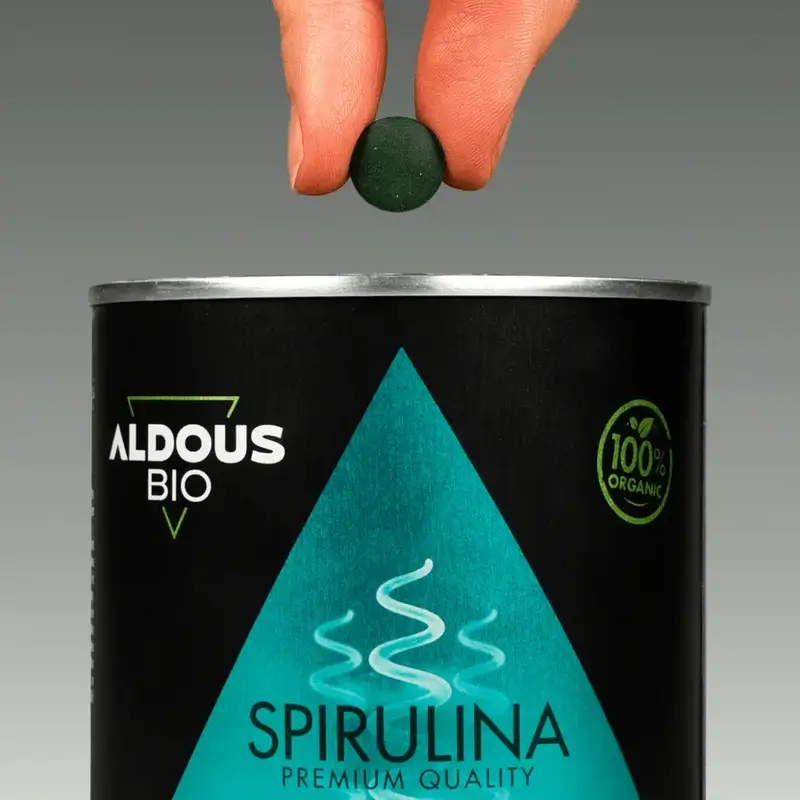 Aldous Bio Premium Spirulina Orgânica, 600 unidades