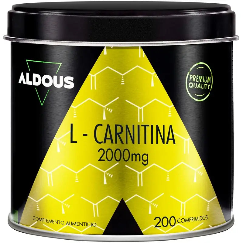 Aldous Bio L Carnitina 2000Mg Pré-treino e Suplemento de Recuperação Muscular, 200 Comprimidos