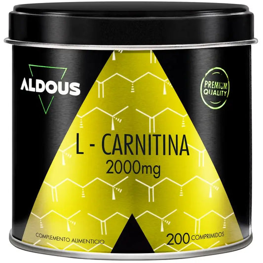Aldous Bio L Carnitina 2000Mg Pré-treino e Suplemento de Recuperação Muscular, 200 Comprimidos