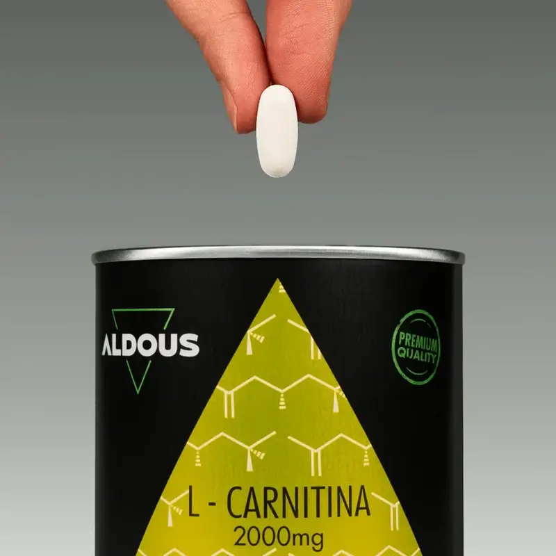 Aldous Bio L Carnitina 2000Mg Pré-treino e Suplemento de Recuperação Muscular, 200 Comprimidos