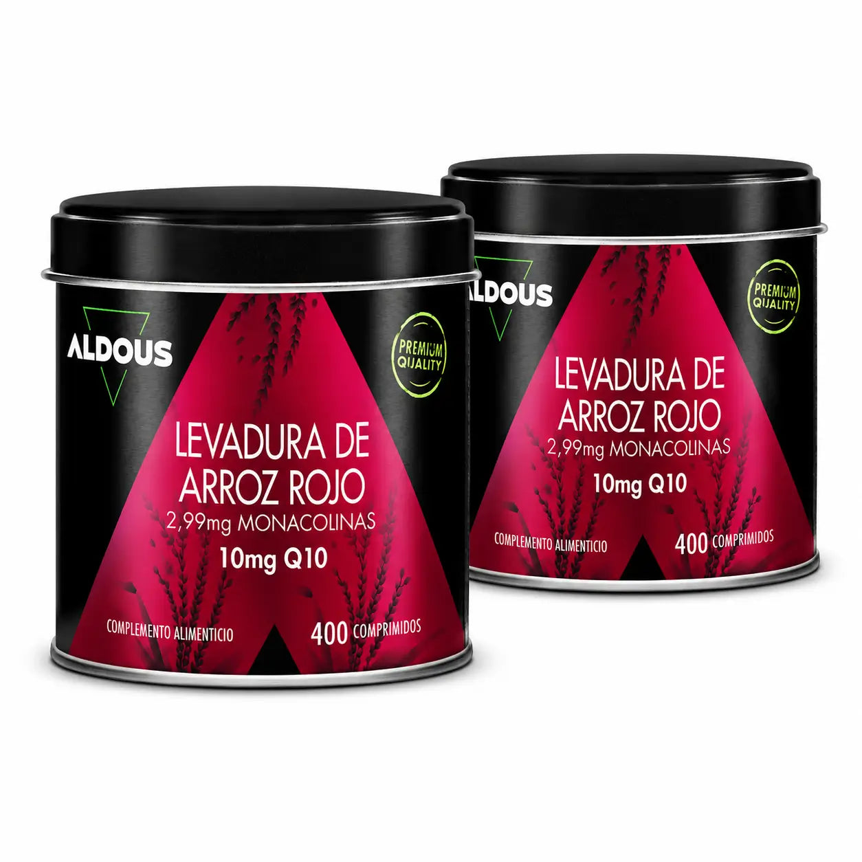 Aldous Bio Levedura Vermelha de Arroz com Coenzima Q10 , 400 comprimidos , embalagem 2